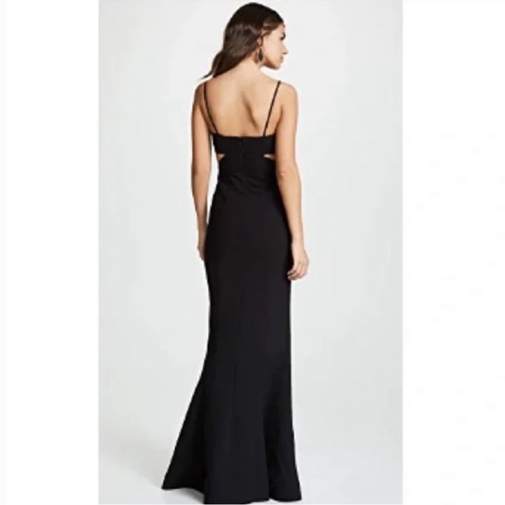 Likely Black Tamarelli Gown Revolve Mermaid Side Cutout Spaghetti Straps Size 14 - Picture 5 of 13